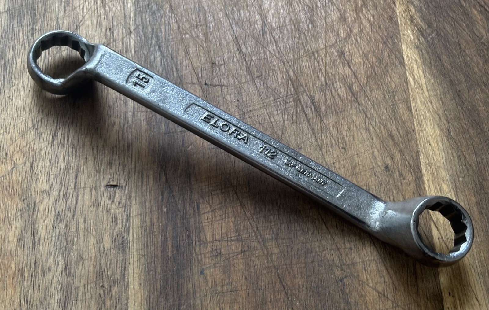 ELORA No112 series- 14mm x 15mm metric size – short reach cranked ring Spanner