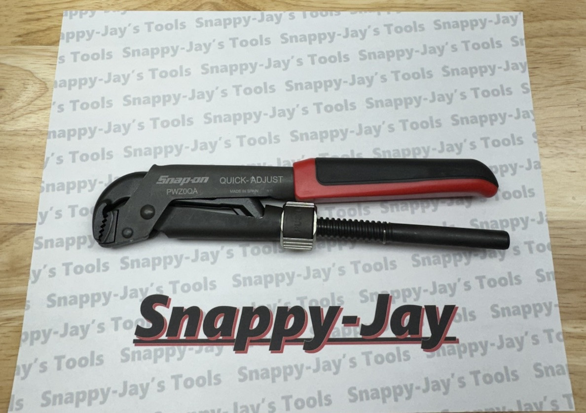 Snap-on Tools NEW RED 8-5/8″ Soft Grip Quick Adjust Pliers Wrench PWZ0QA