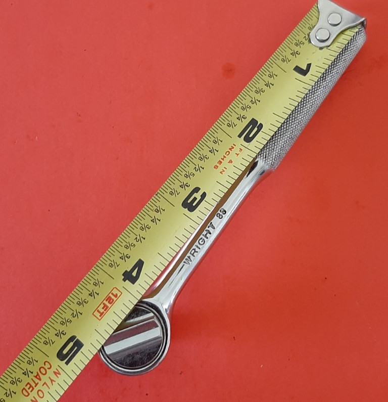 Nice Vintage Wright Tools No. 2400 Chrome Reversible Ratchet 1/4″ Drive USA Tool