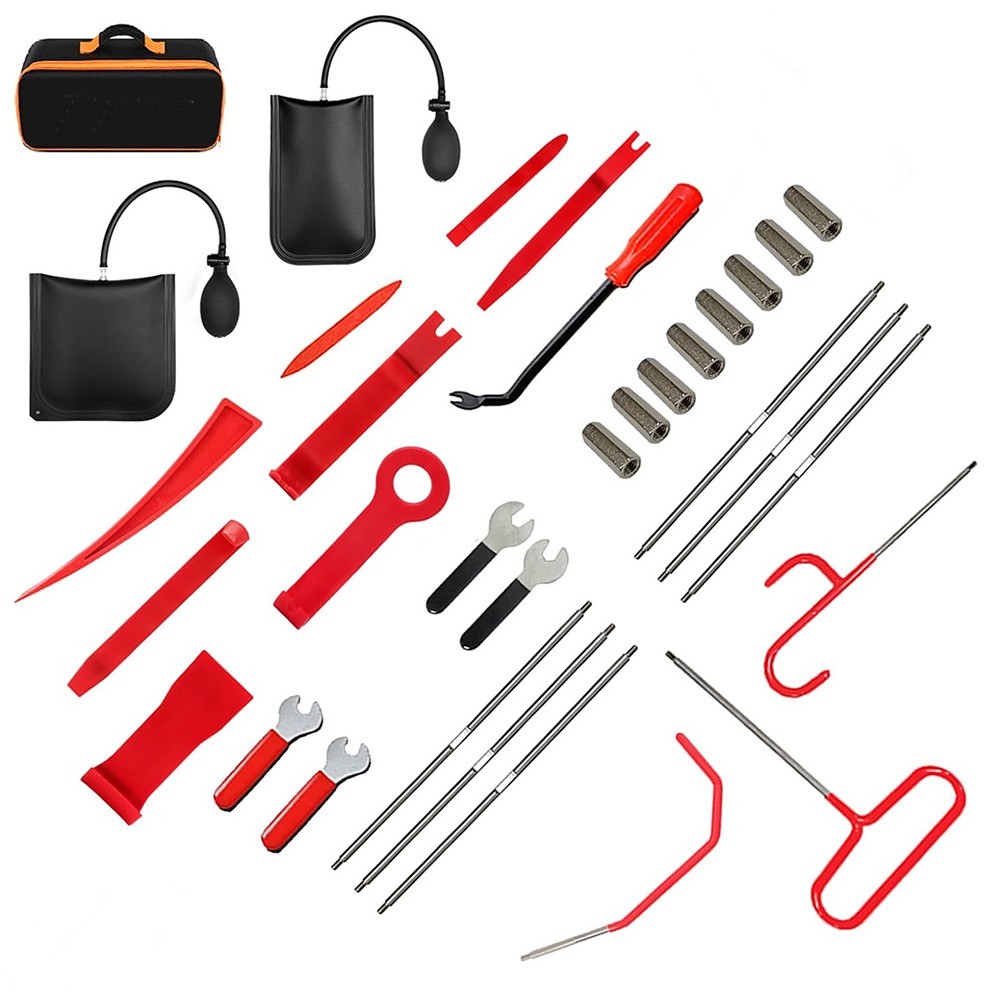 33Pc Emergency Auto Tool Window-Car Door Lock Universal Repair Tool Kit US STOCK