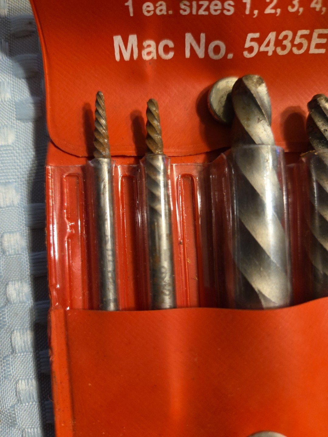 MAC Tools USA 5pc Screw Extractor Set – No. 353 (5435ES) w/ Kit Bag 1 2 3 4 5