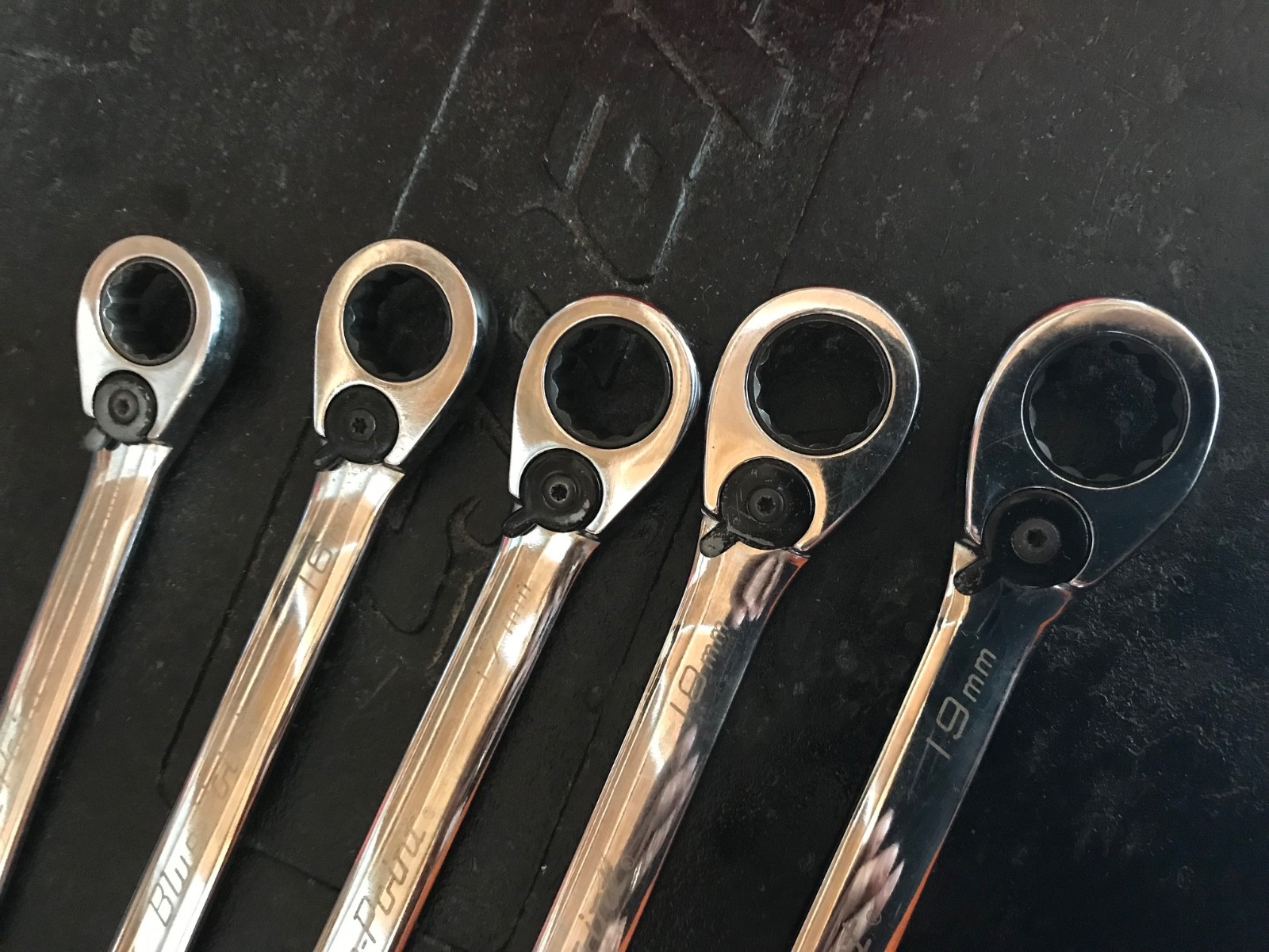 Blue Point BOERM712 Metric Ratcheting Reversible 12pc Wrench Set 8-19mm