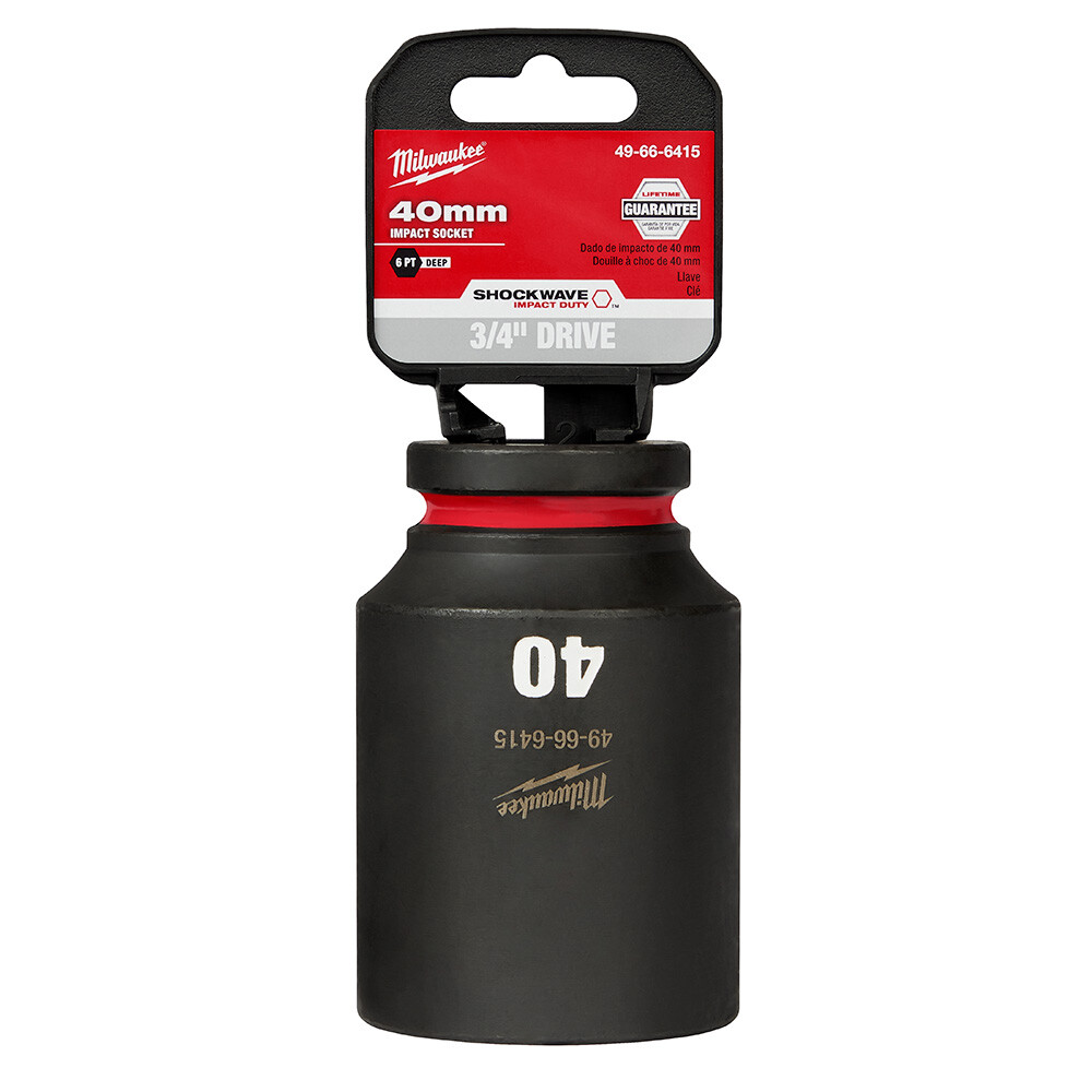 Milwuakee 49-66-6415 SHOCKWAVE Impact Duty 3/4 Drive 40MM Deep 6 Point Socket
