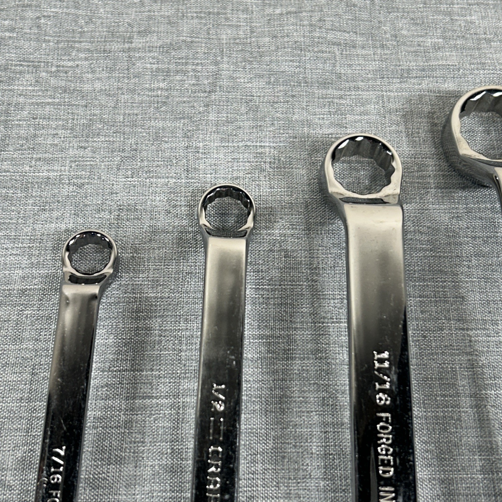 Craftsman USA 5pc SAE 44349 VA Professional Polished Deep Offset Box Wrench Set