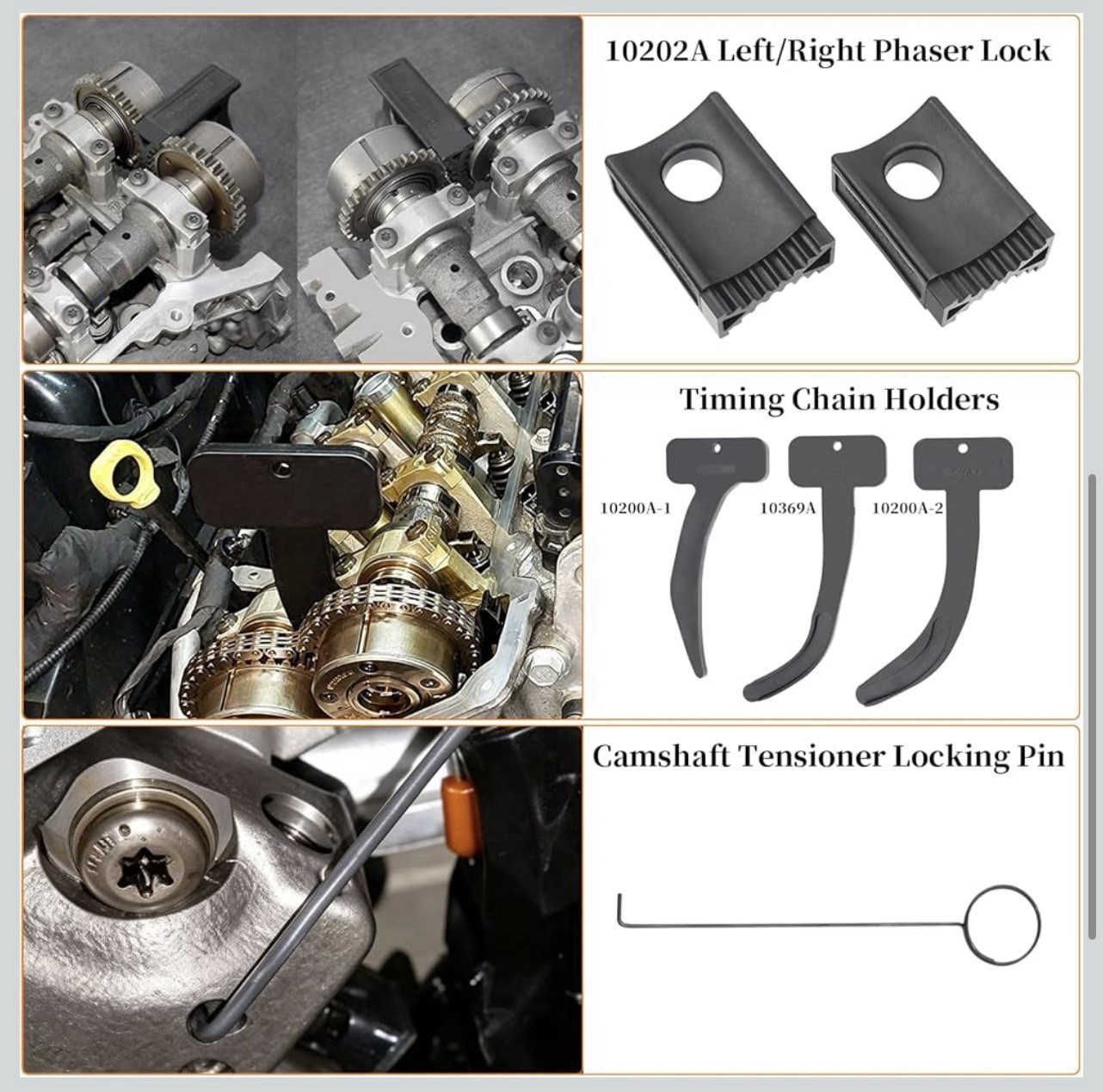 Camshaft Timing Chain Tool Kit 2011-2019 12 Piece 3.0L 3.2L 3.6L V6