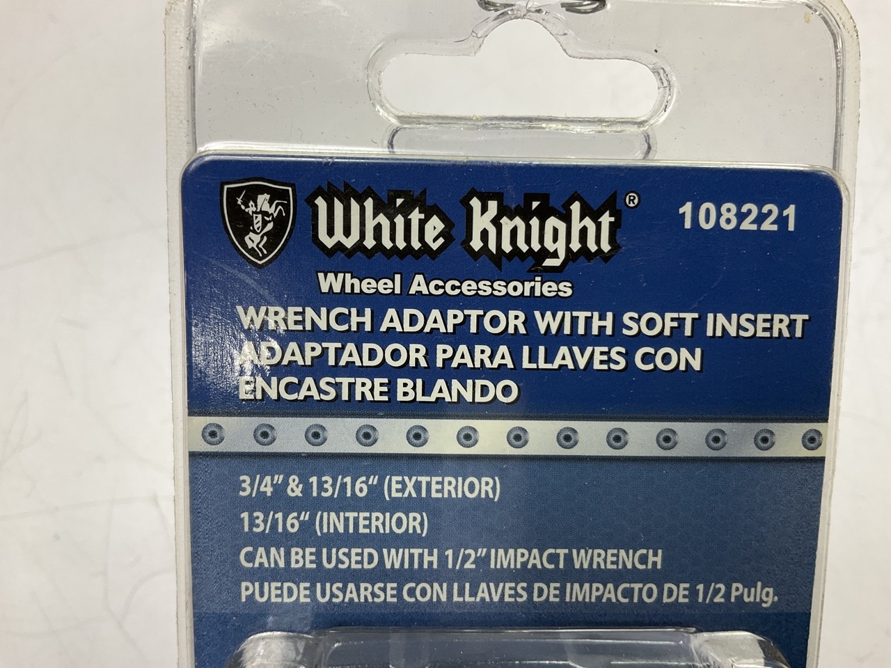 White Knight 108221 Lug Nut Wrench Adapter Soft Insert – 3/4″ & 13/16 (Exterior)