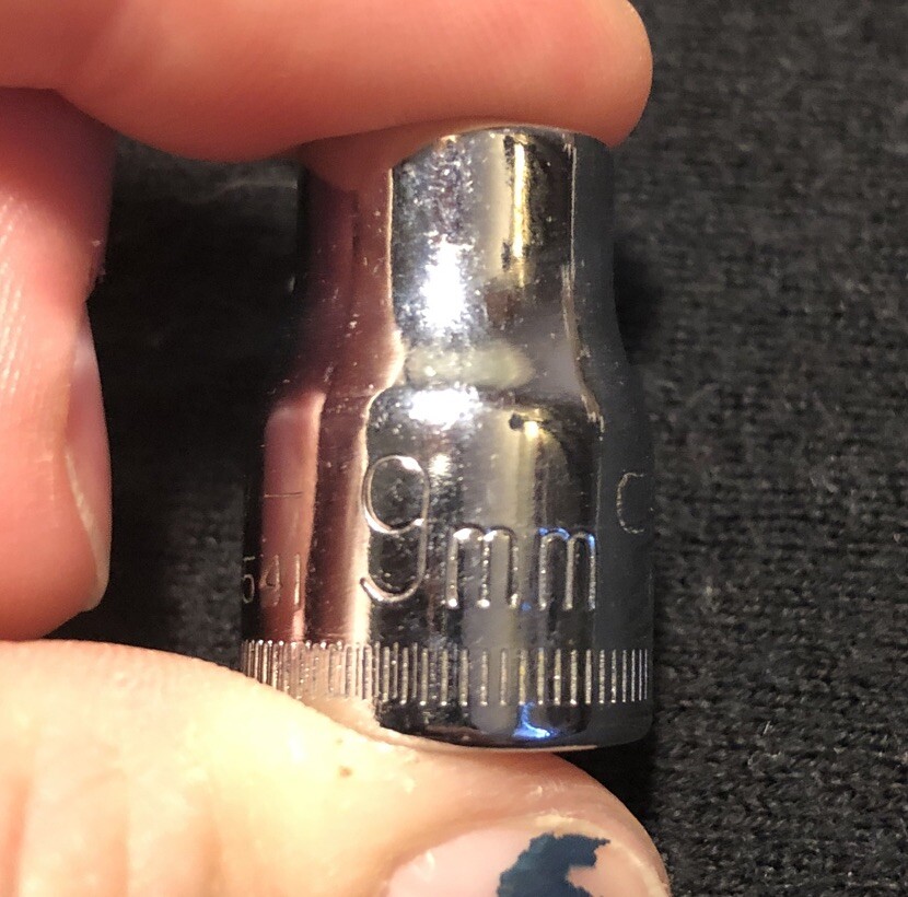 Vintage Craftsman 9mm Shallow Socket 3/8” Drive 6 Pt -V- 43541 USA 🇺🇸 NOS!
