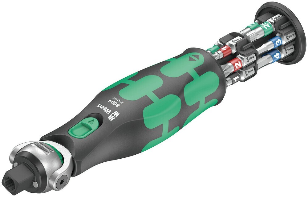 Wera 8009 Zyklop Pocket Set 1, 3/8″ Dr Ratchet with 1/4 Internal Hex 05004280001