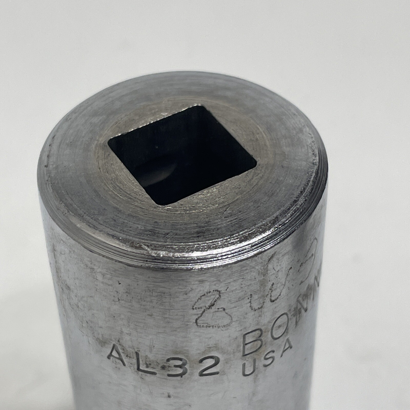 Lot of 2 Bonney Deep Socket 1/2″ drive 13/16” & 1” AL26 AL32 VTG Chrome USA
