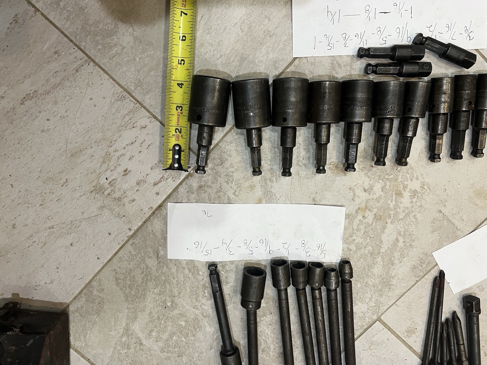 APEX, Cornwall Hex Power Drive Impact U-joint Socket Sets for Hex Quick Connect