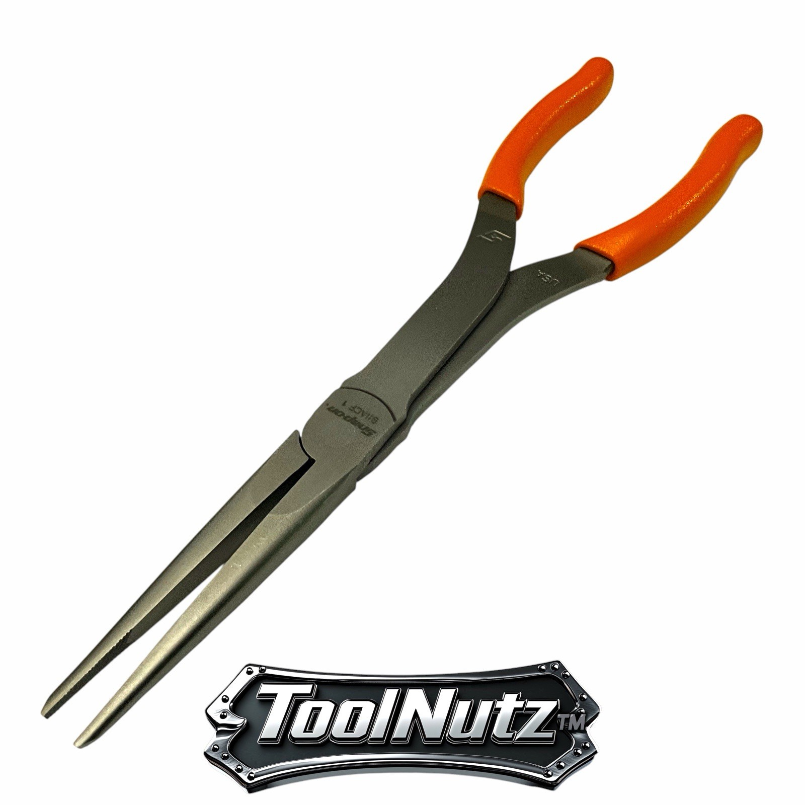 Snap-on Tools NEW 911ACFO 11″in. ORANGE Soft Grip Rounded Jaw Needle Nose Pliers