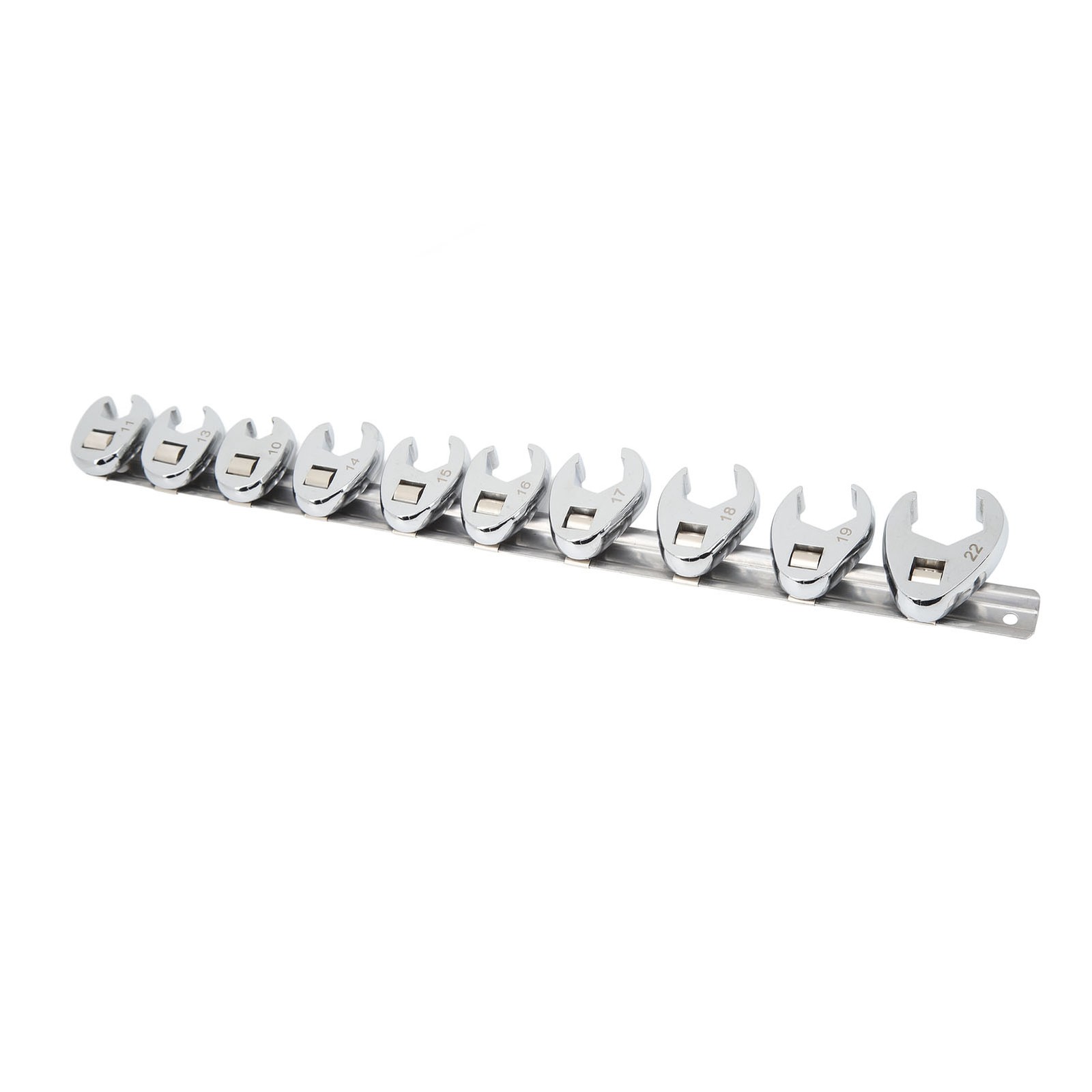 10pcs Crows Foot Wrench Set 10mm To 22mm Sizes Metric Nut Wrench For 3/8in UNVI
