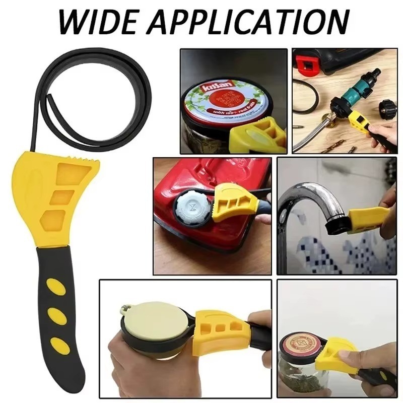 Adjustable Strap Spanner Rubber Oil Filter Puller Cartridge Disassembly Tool NEW