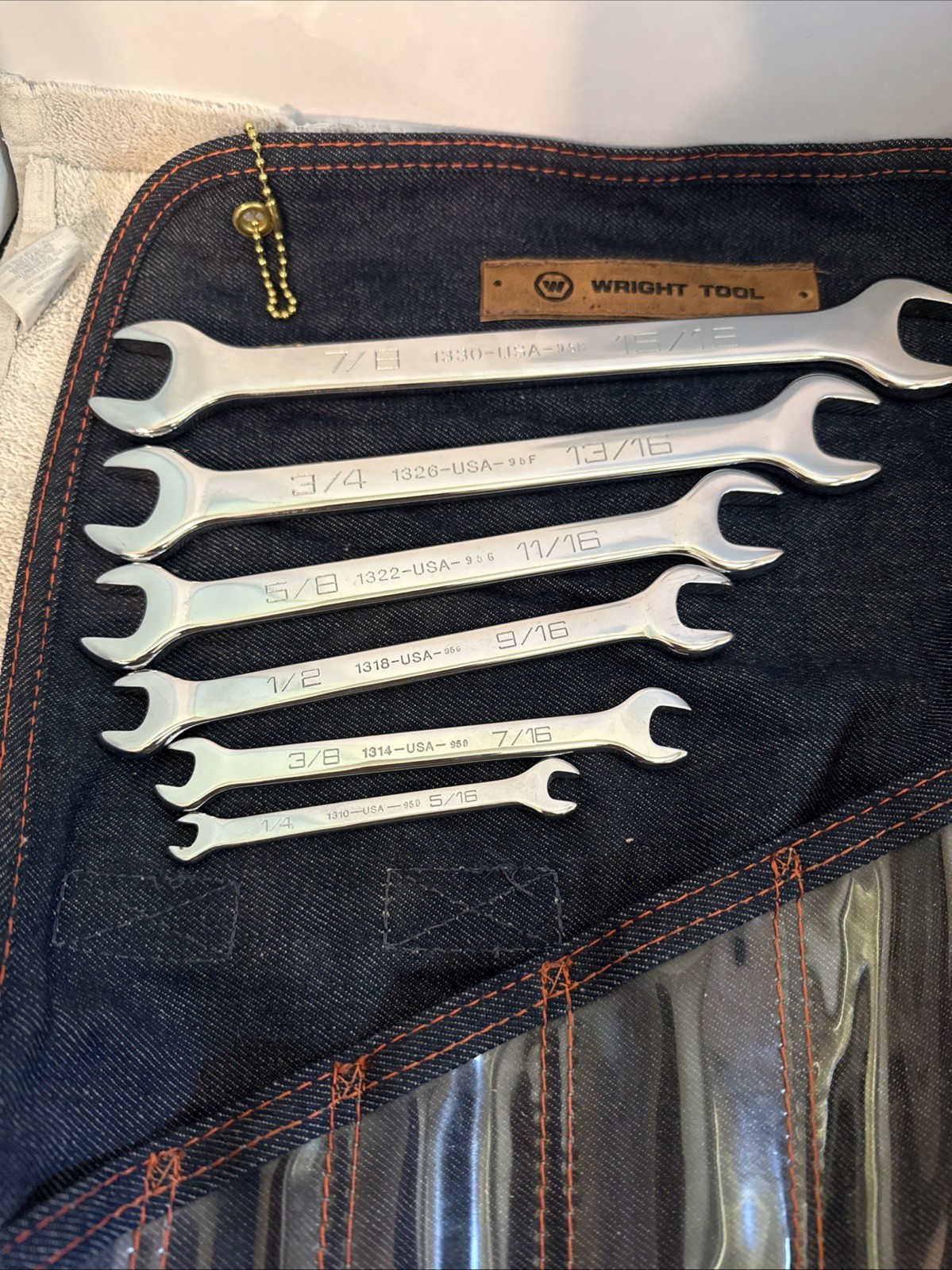 Wright Tool 6 pc. Open End Wrench Set 1/4 In. to 15/16 In. # 736