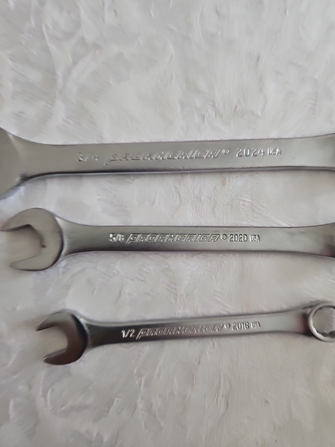 PROAMERICA USA COMBINATION WRENCH 12pt 3/8 1/2 9/16 5/8 3/4 TOOL LOT