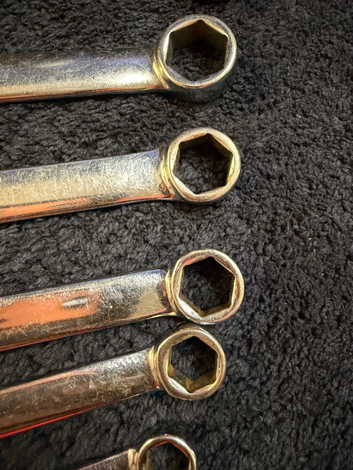 9 – Piece Vintage Snap-on OSH707 6 Point Combination Wrench Set 5/16″ – 3/4″