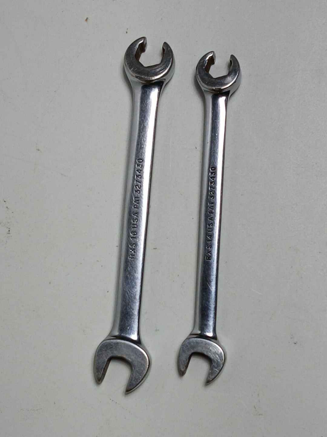 Snap On 8pc RXS10-RXS24 5/16″-3/4″ SAE Open-End Flare Nut Combination Wrench Set