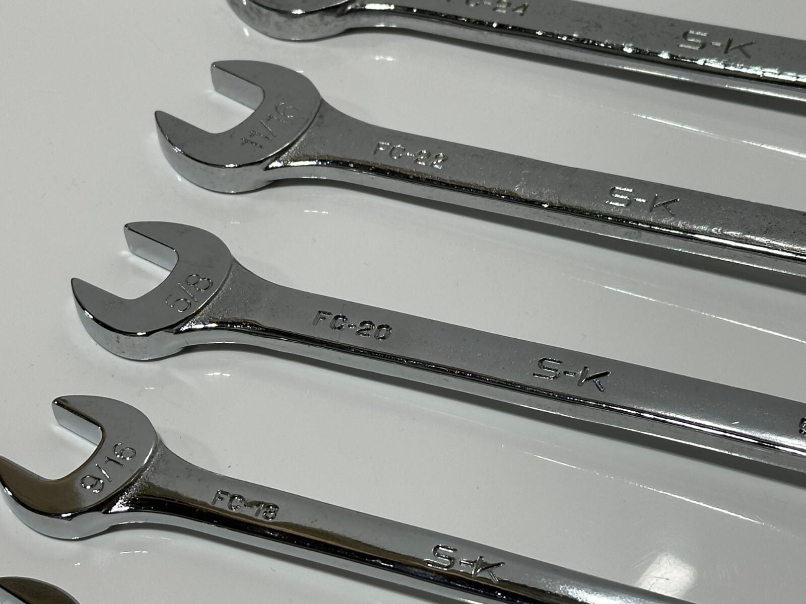 SK Tools USA (NEW) 6pc SAE 7/16-3/4” Flex Head Combination Wrench Set – 12 Point