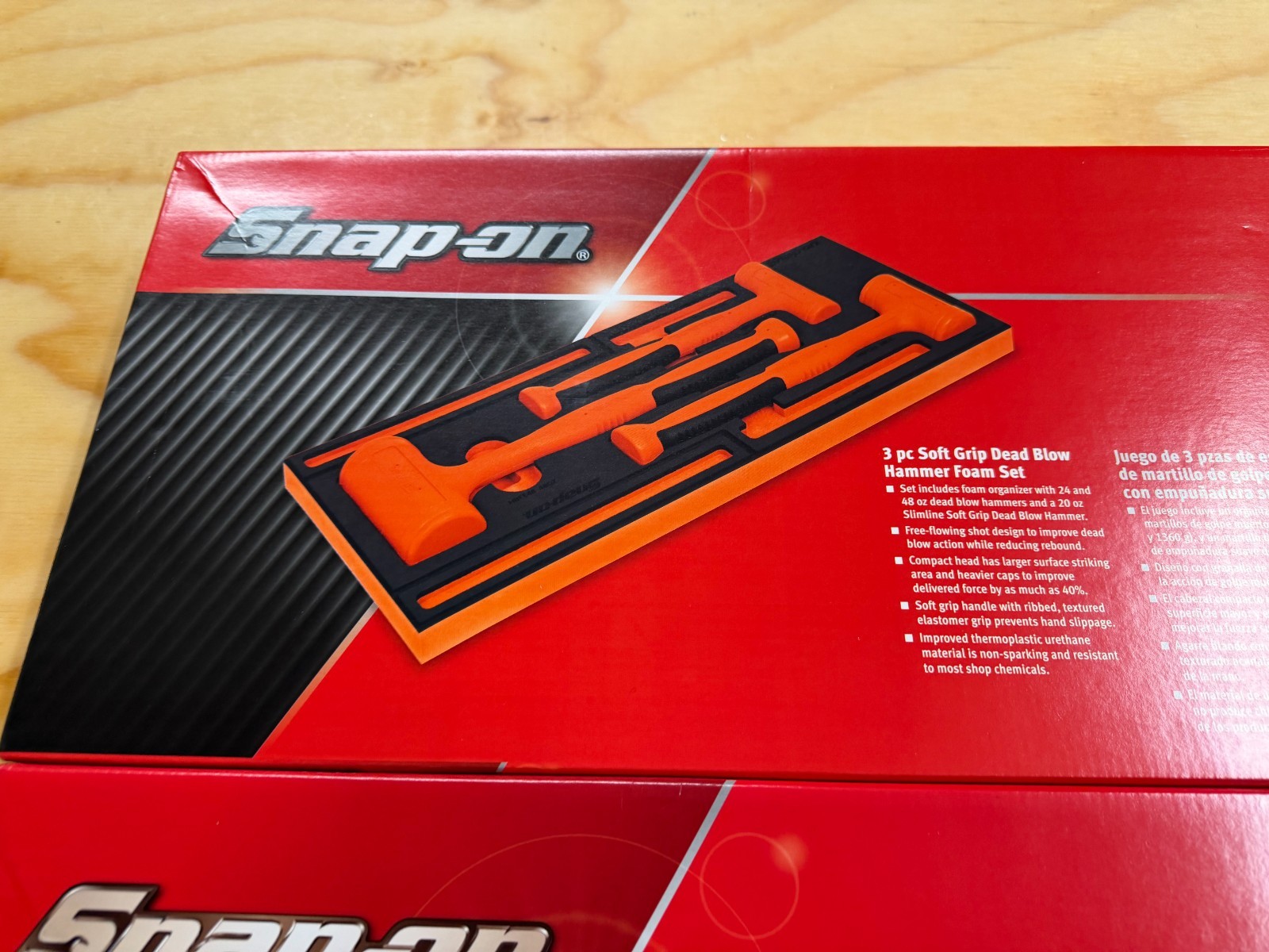 Snap-on Tools NEW ORANGE 6pc Soft Grip DeadBlow Soft Face Hammer Master Foam Set