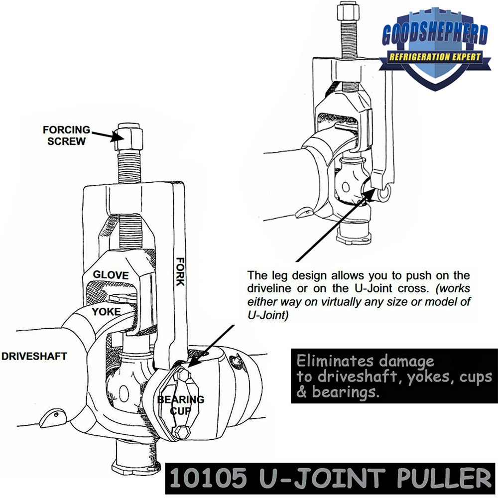 For 10105 Light Duty Universal UJoint Puller Press Removal U-Joint Tool Class1-3