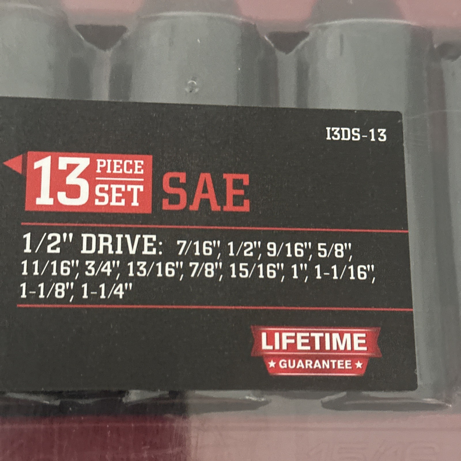 ICON Deep Impact Socket Set 1/2″ Drive SAE 6 Point 13 Pc. 7/16” To 1-1/4” – New