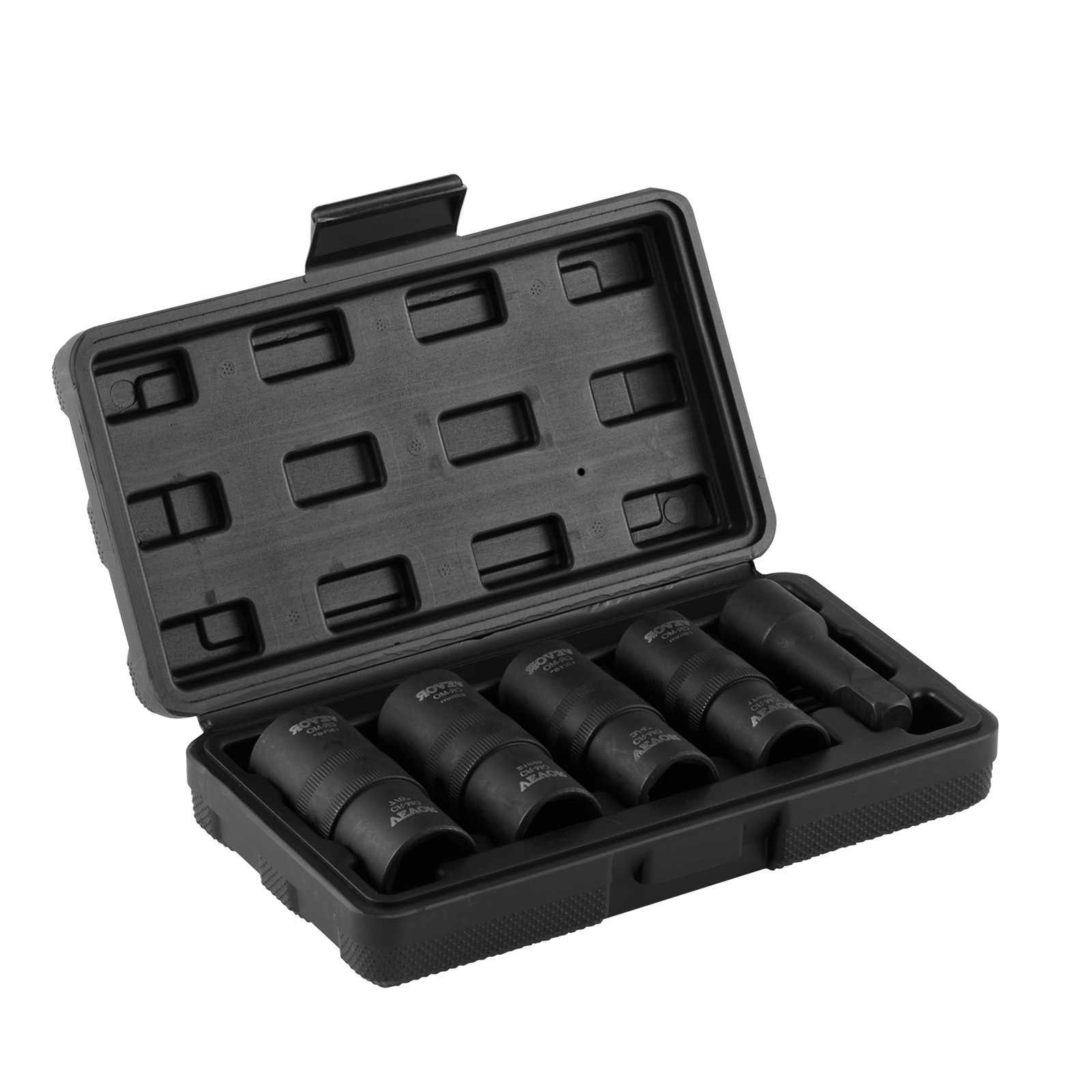 VEVOR Lug Nut Impact Socket Set 1/2 in Drive Metric and SAE 6-Point Flip Socket