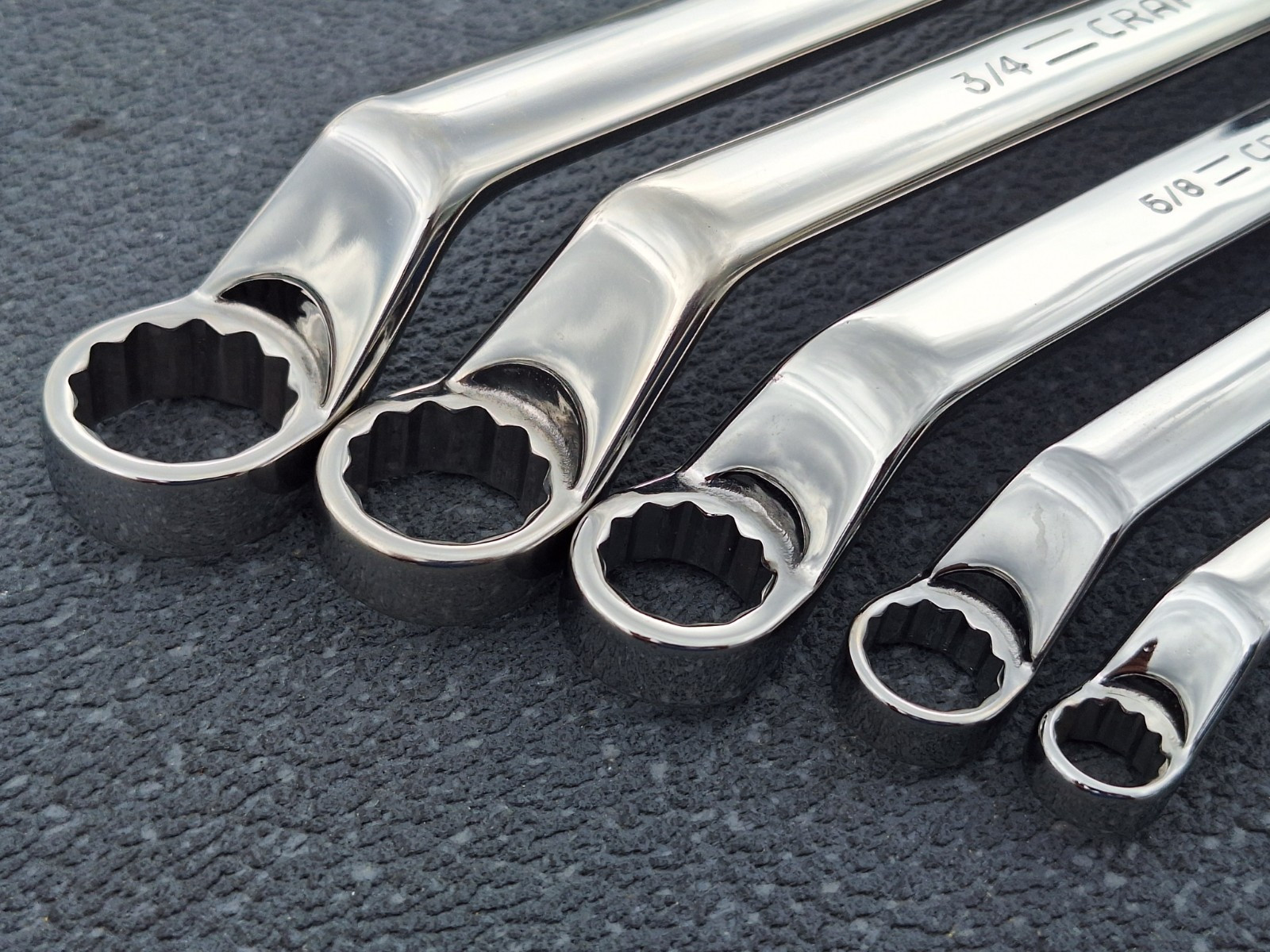 Craftsman Professional USA NOS Deep Offset Polish SAE Wrench Set 5 pcs «2 used»
