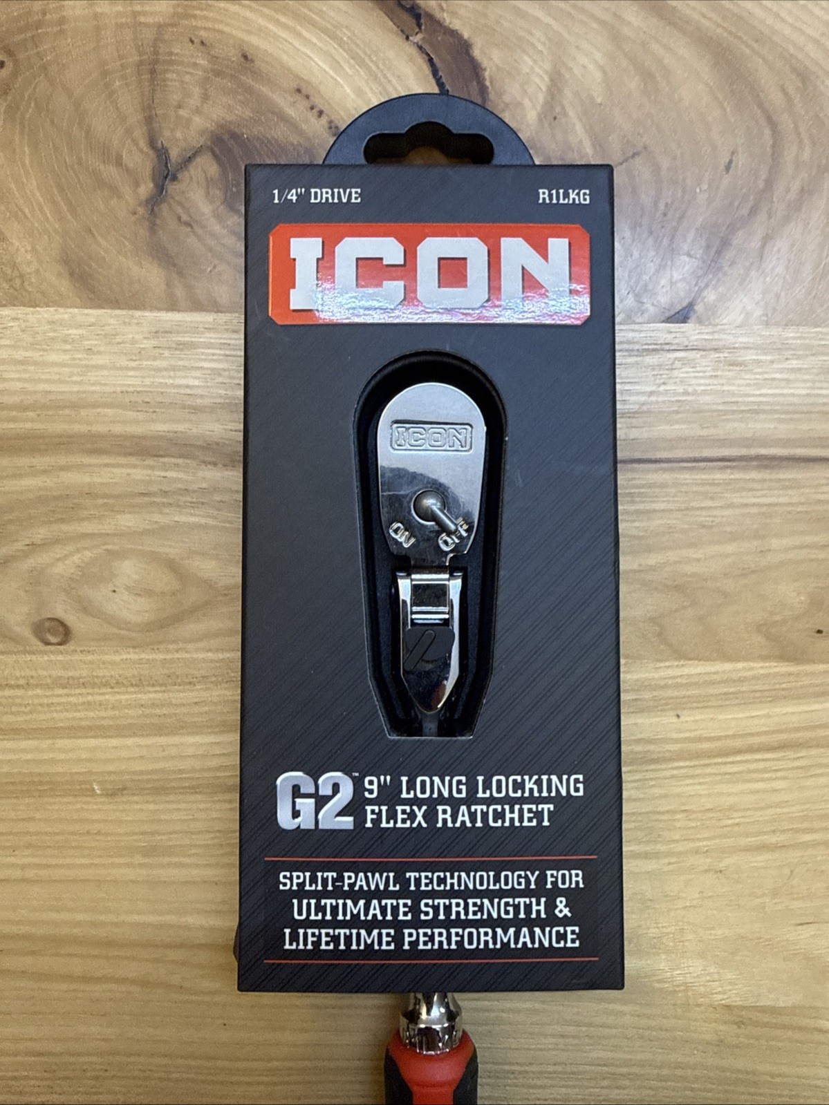 Icon G2 Ratchets 1/4” 9” R1LKG Flex Head , 3/8 Drive R2LKG 14” Locking Flex Head