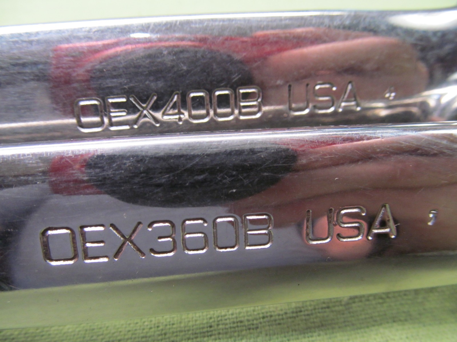 2 Large Snap-on Stubby Combination Wrenches – 1-1/8″ & 1-1/4″ – OEX360B & 400B