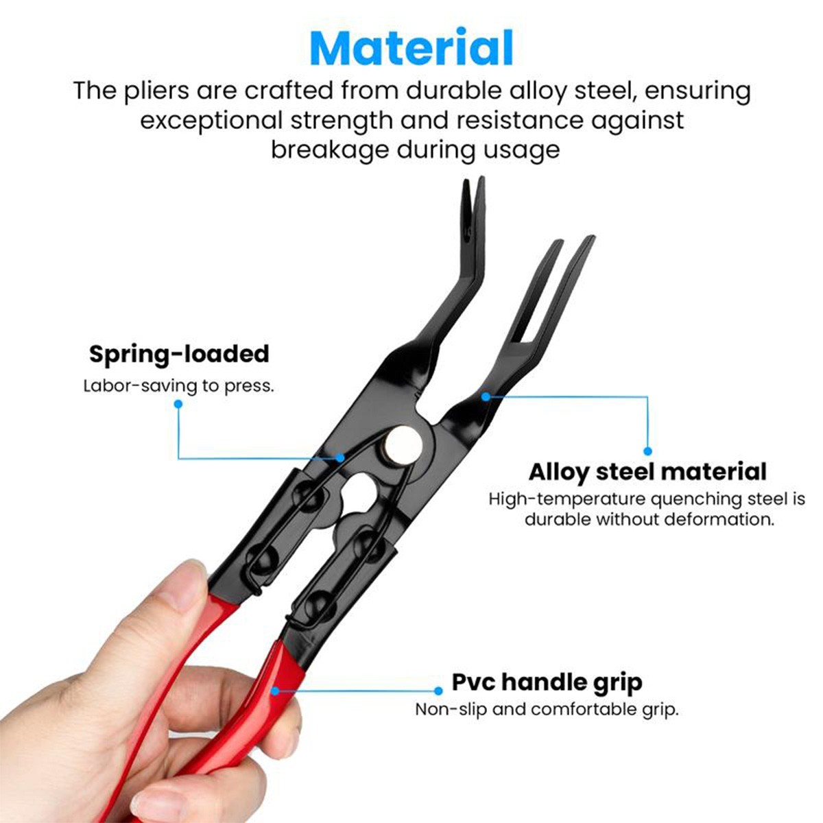 Auto Clip Pliers Set and Fastener Remover, Car Trim Rivet Removal Pry Tool