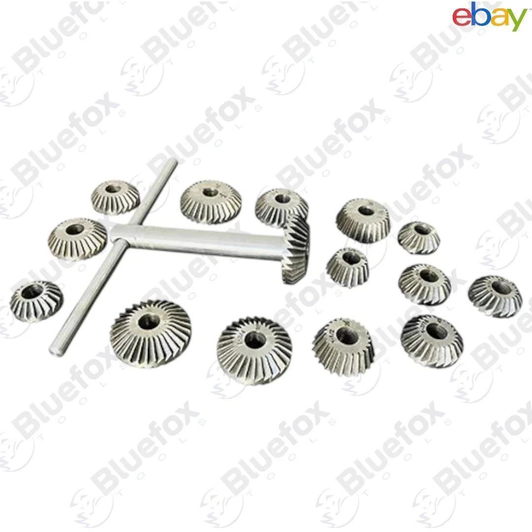 Valve Seat Face Cutter Set Carbon Steel 15 Pieces Metal Box Vintage Cars Bikes