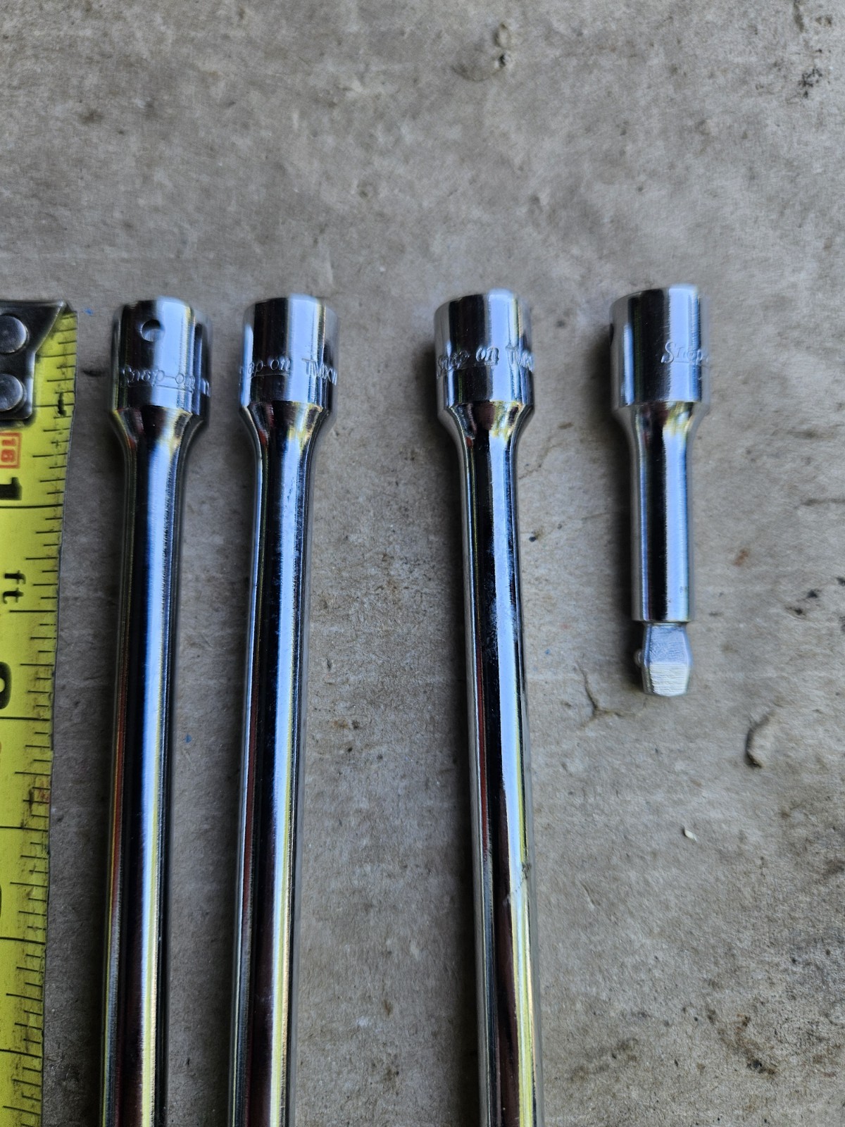 Lot Of 4 Unused Snap-on 1/4″ Drive wobble extensions (14″, 10″, 6″, 2″)
