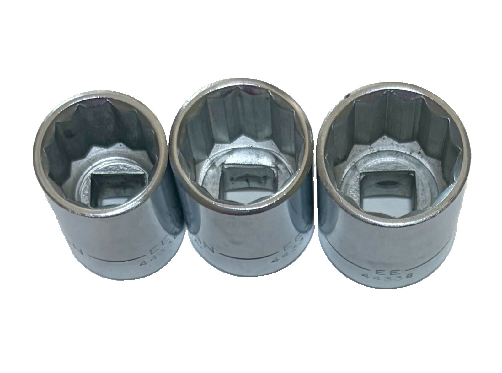 Craftsman Sockets 3/8 Drive SAE 12-Point Made in USA EE- 44336, 44337, 44338