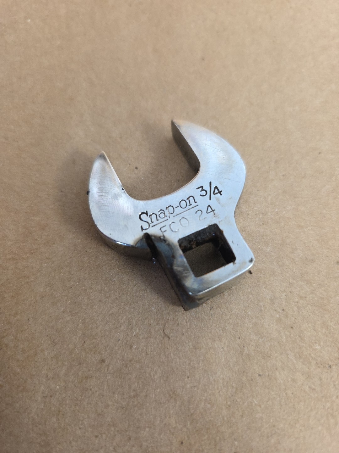 Snap On 3/4″ Open End Crowfoot Socket Wrench 3/8″ Drive FCO24 USA READ