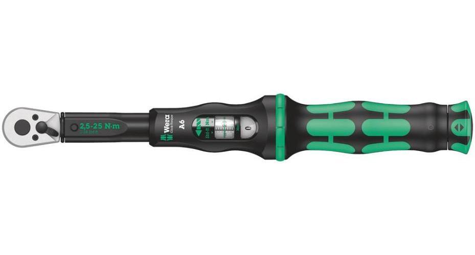 1/4″ Click-Torque A 6 Torque Wrench with Reversible Ratchet 2.5Nm 25Nm