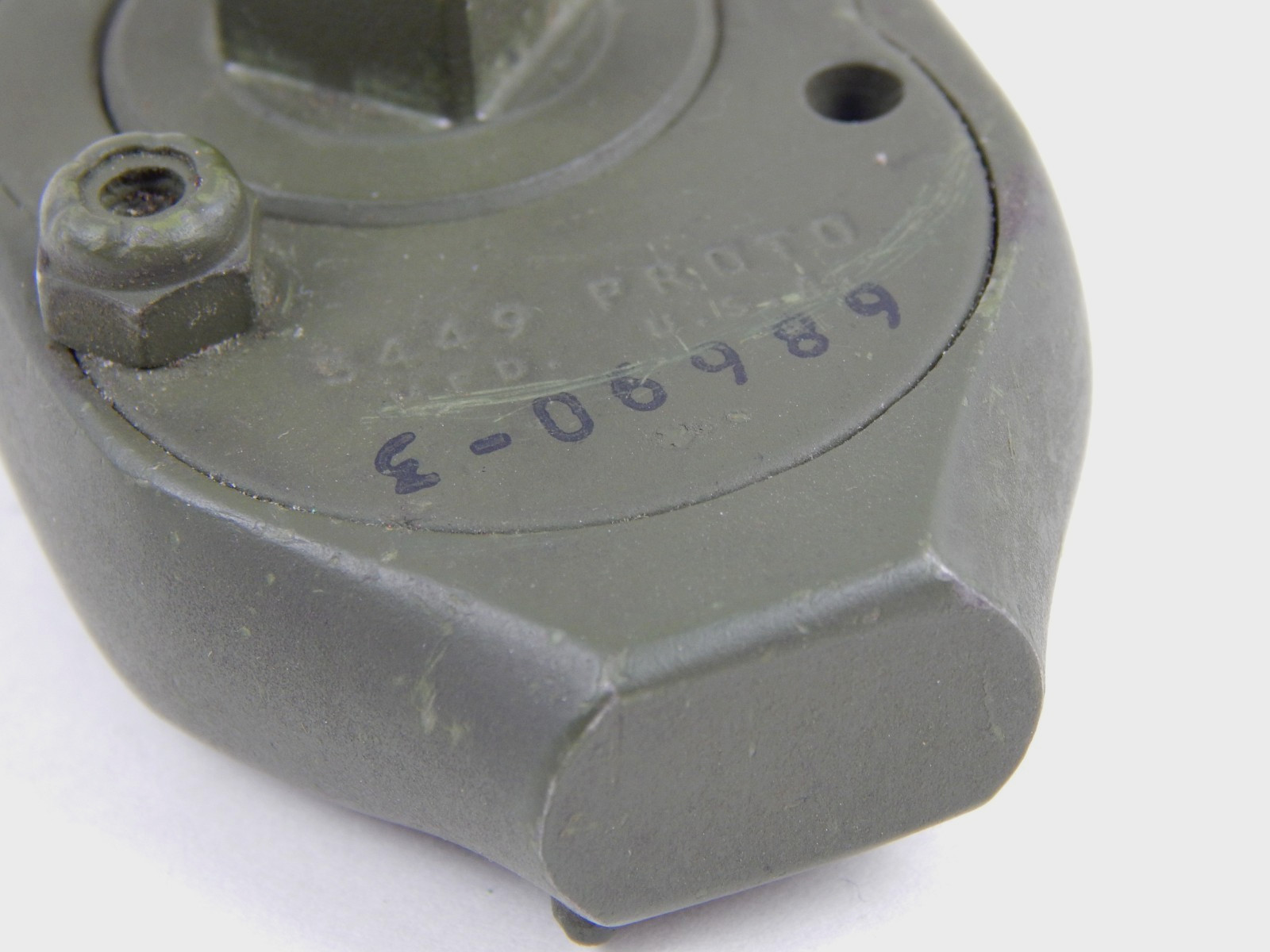 RARE Vintage Proto 5449 1/2″ Drive Thumb Palm Ratchet Head Military Green