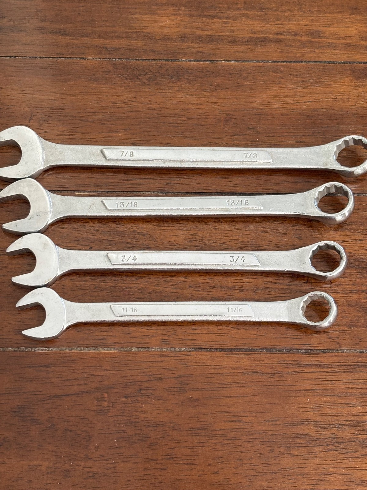 Chrome Vanadium Combination Wrench Lot – 4 Pieces