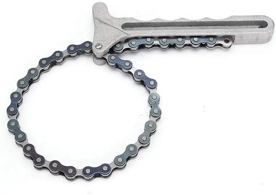 Heavy duty 16″ Chain Oil Filter Wrench Capacity 4″ Oil Filter Chain Wrench