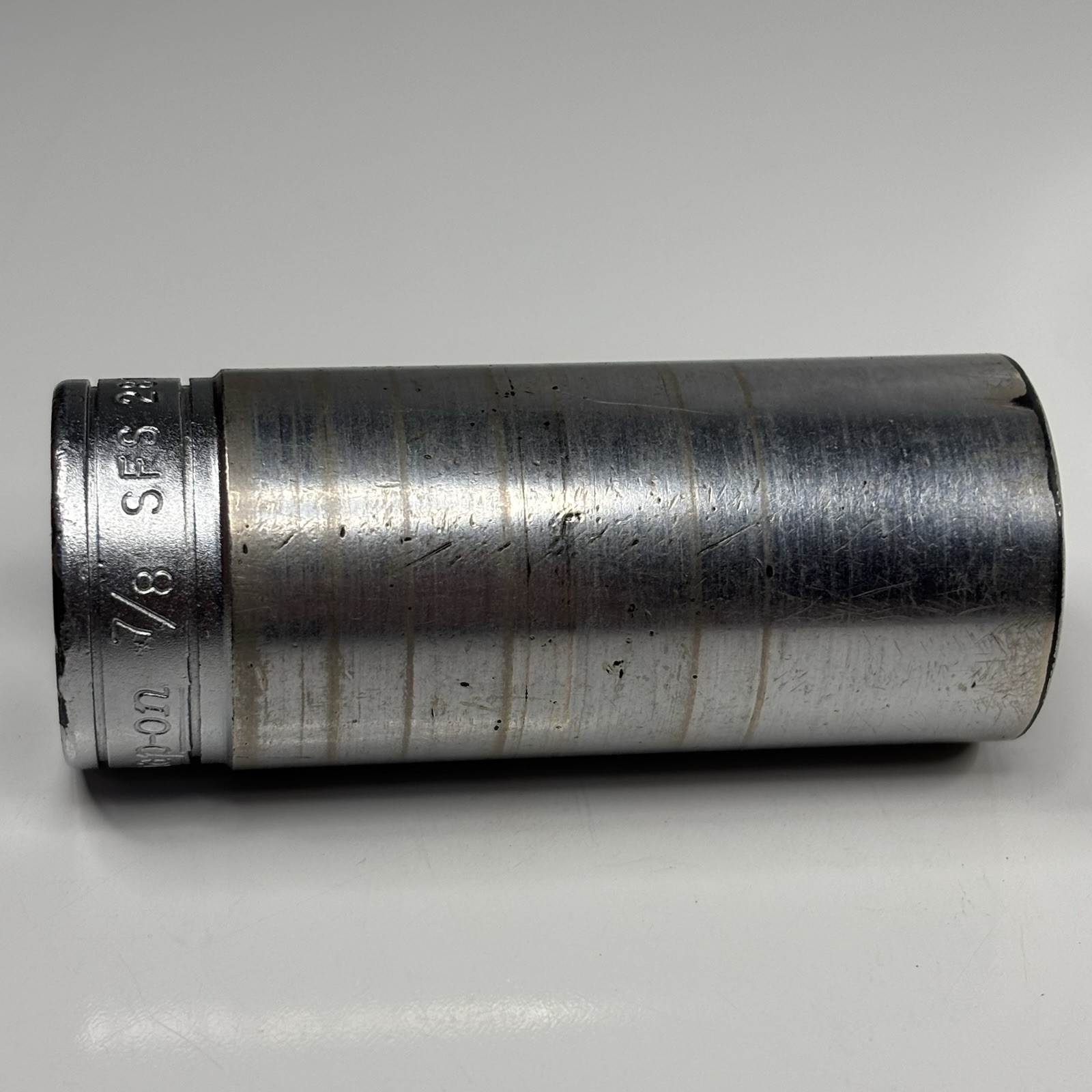 Snap On Tools SFS281 3/8 Dr 6Pt SAE 7/8 Flank Dr Deep Chrome Socket VTG USA