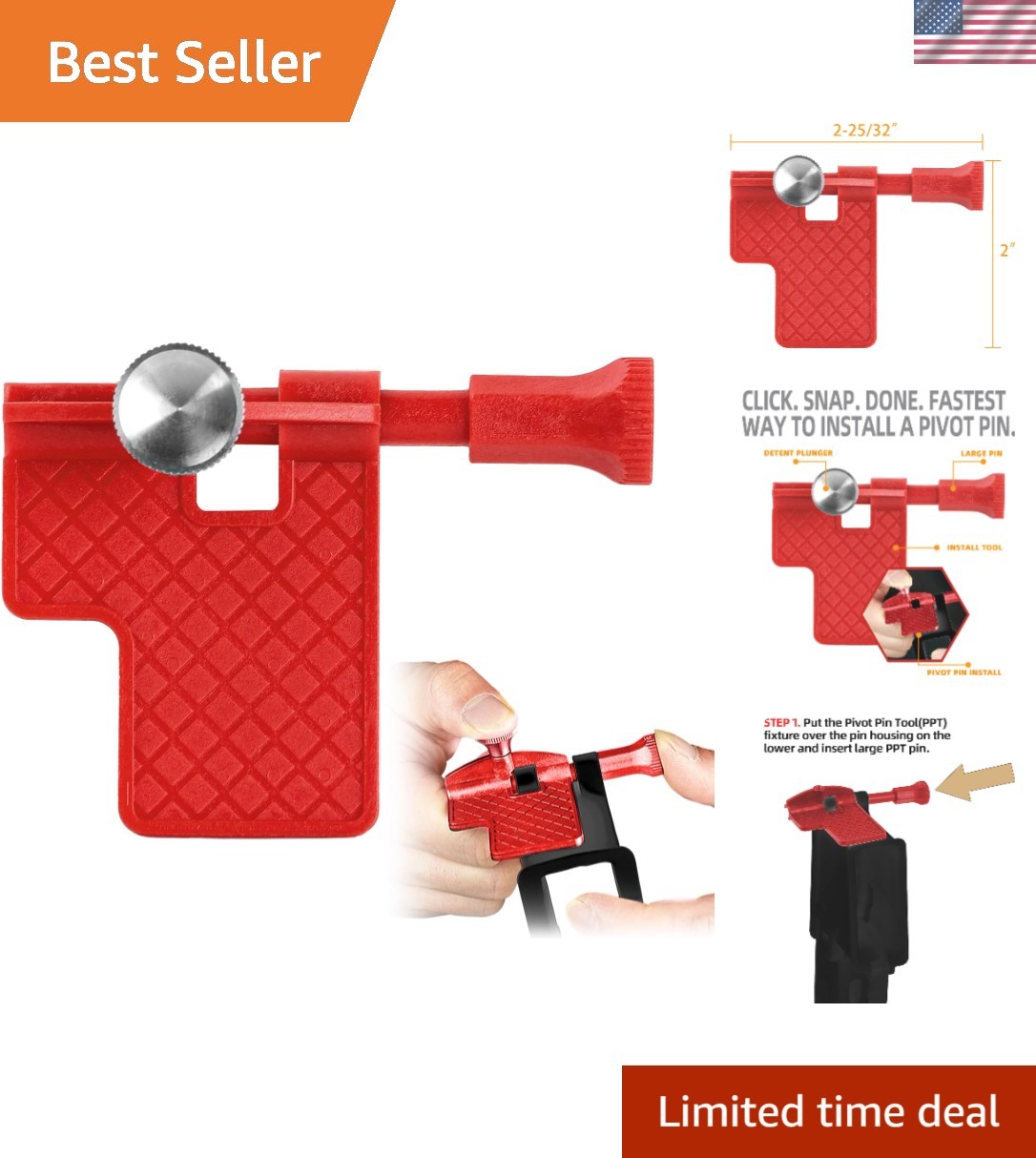 Compact Hand-Powered Pivot Pin Installer – Essential Tool for Beginners
