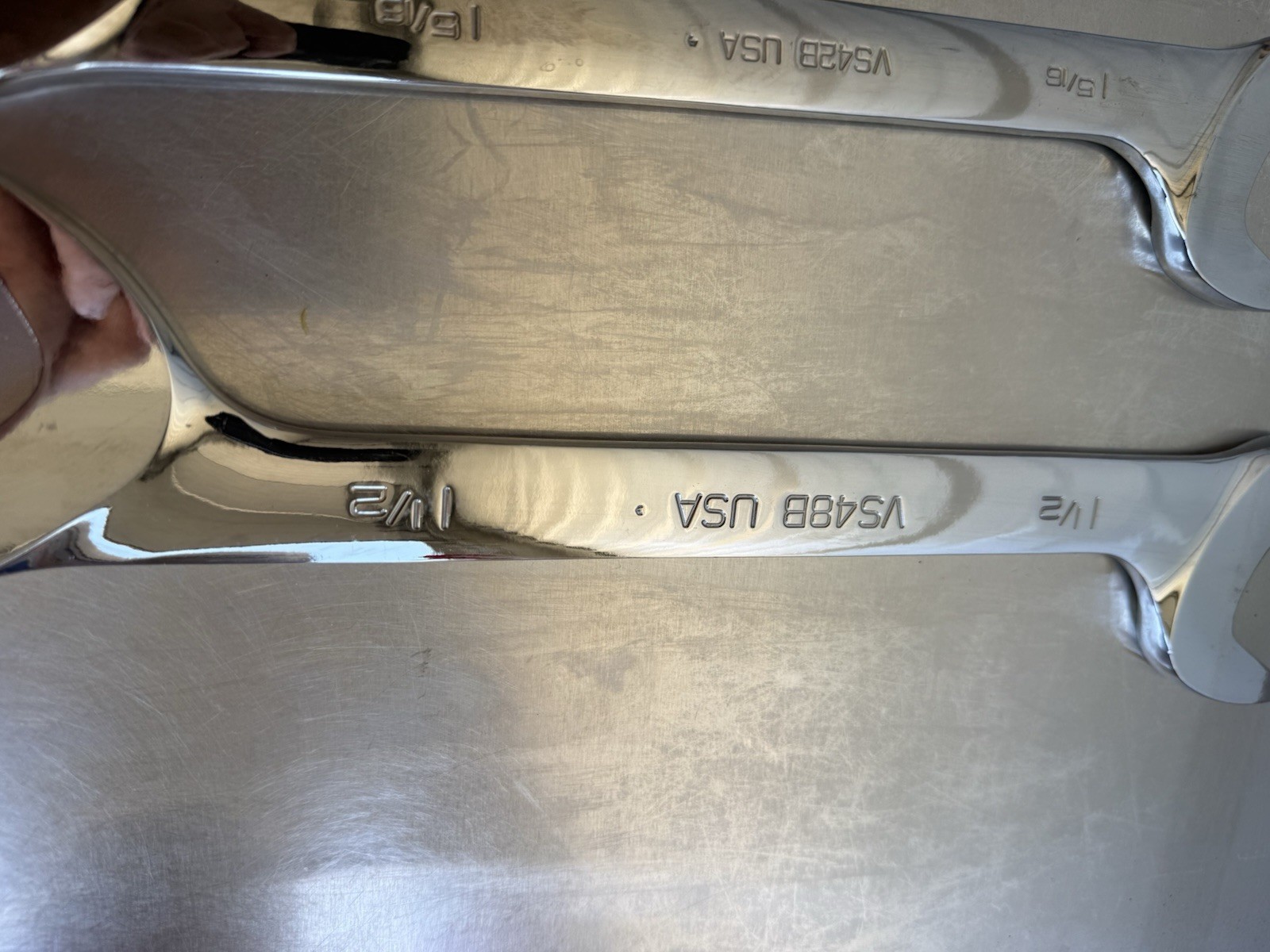 Snap-On Tools USA 2 SAE 4-Way Open-End Angle Wrench Set VS42B And VS48B Used