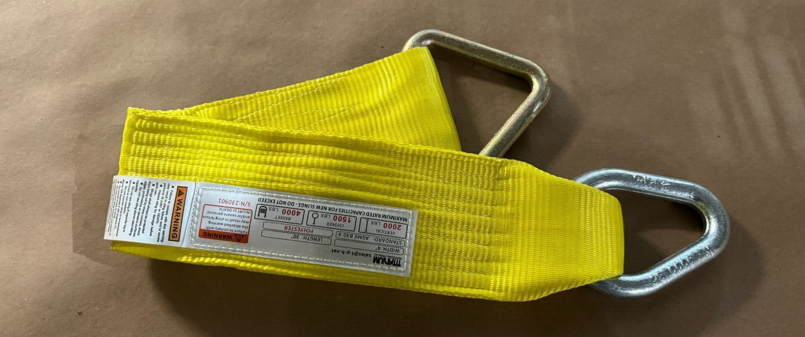 AUTO BODY PULLING SLING set 4×48 2×36 4X30 W/PEASR RINGS HEAVY DUTY BEST VALUE