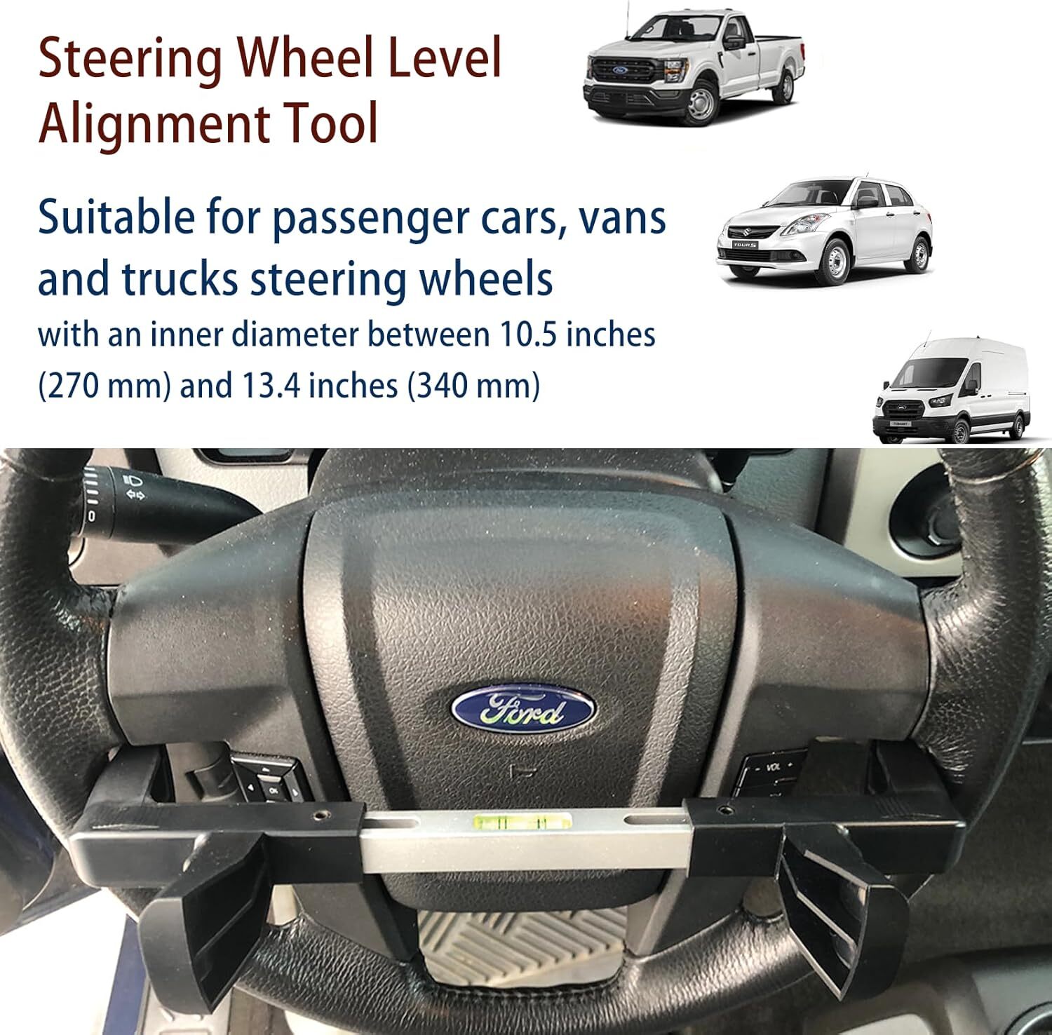 ATD-3100 Universal Steering Wheel Level Alignment Tool 270-340mm, Spring-Loaded