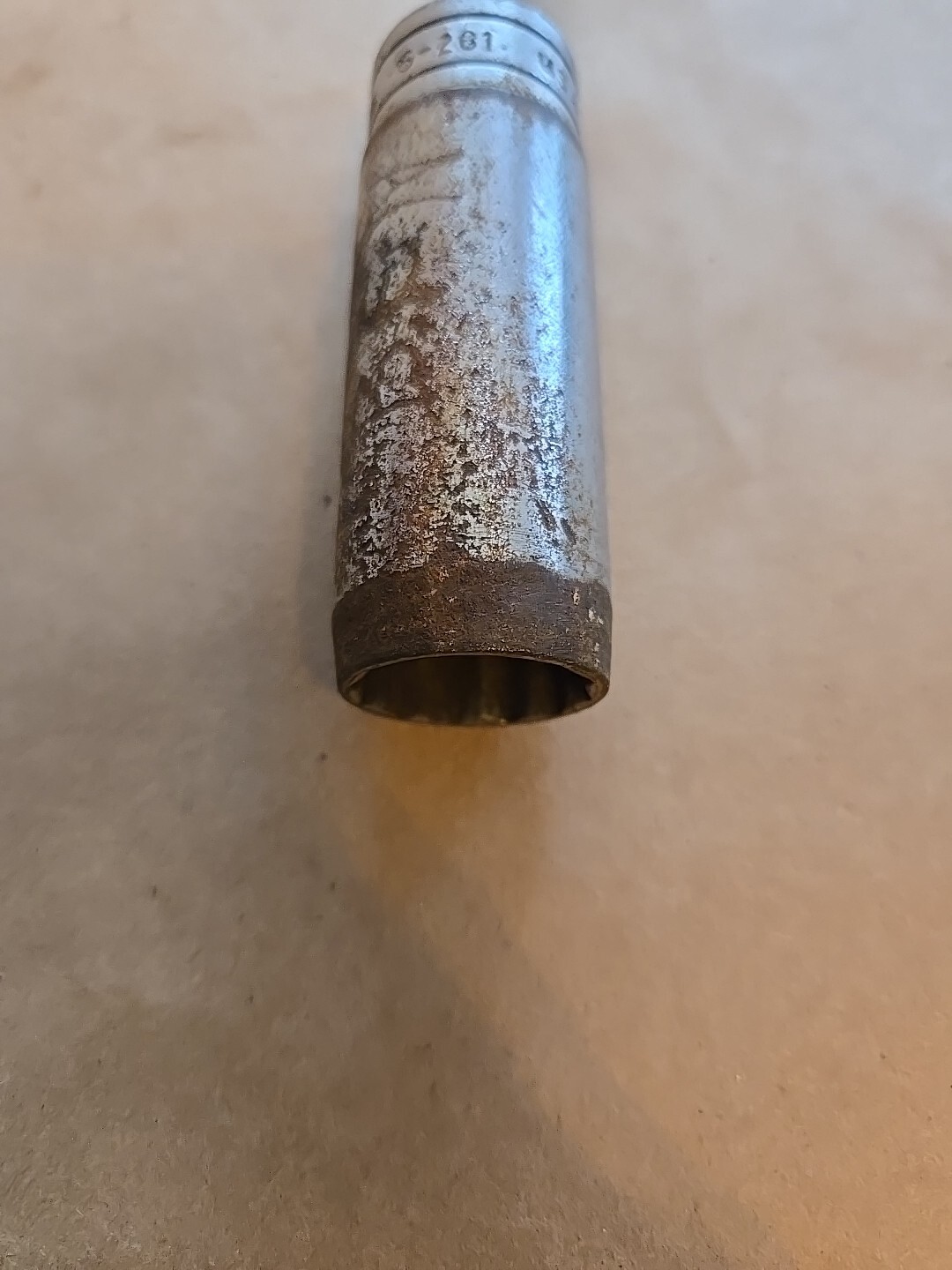 Snap On 1/2″ Drive 13/16″ 12PT Deep Socket Worn Modified S-261