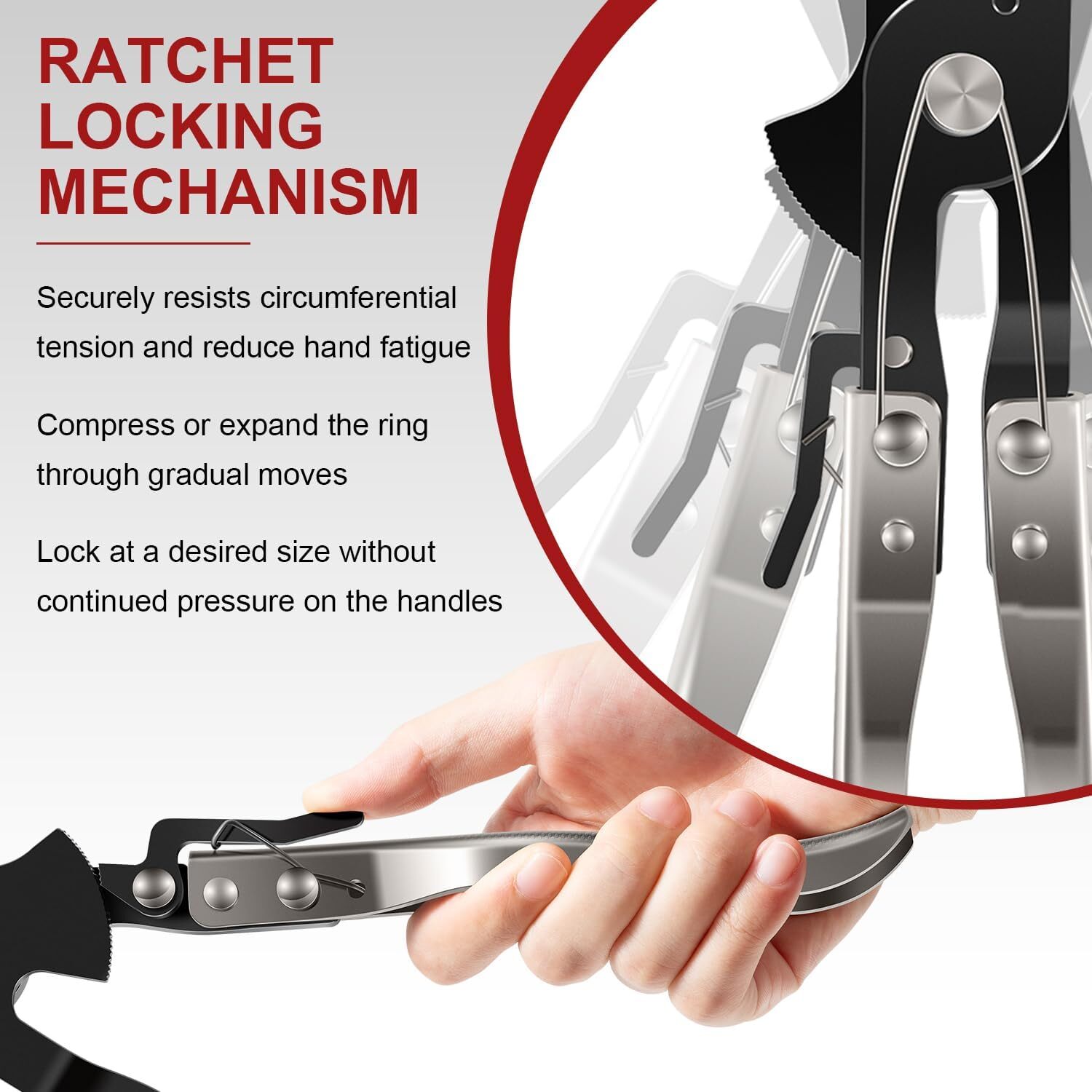 940387 Piston Ring Compressor Tool Set for Car Engine Vehicle Maintenance Clamps