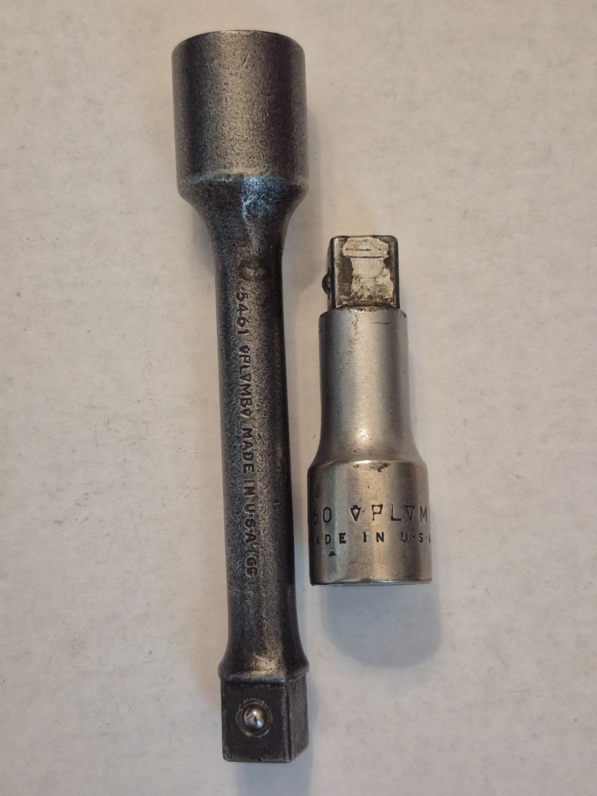 Vintage Plumb Plomb Plvmb 5460, 2-1/2″ & 5461 5″ extensions, 1/2″ drive