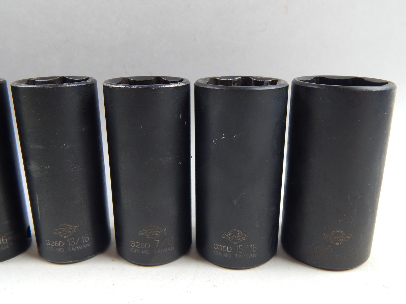 Sunex 3/8” Drive Deep Impact Socket Set 5/16” to 1” SAE & Metric 8mm-22mm 23pc*