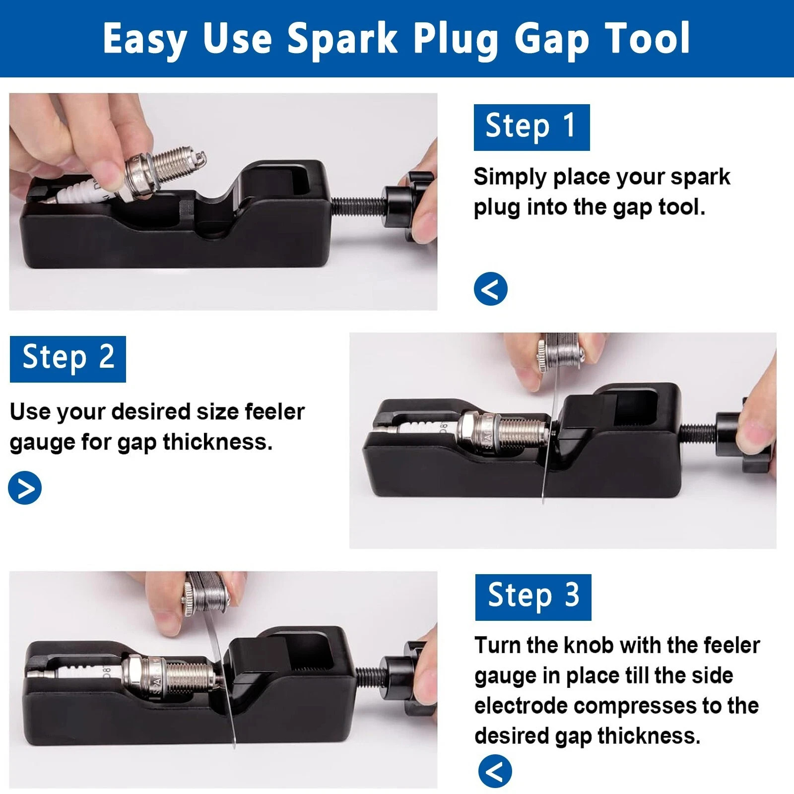 LokoCar Universal Engine Spark Plug Gap Tool Gapping Gapper 10 / 12 / 14 / 16mm