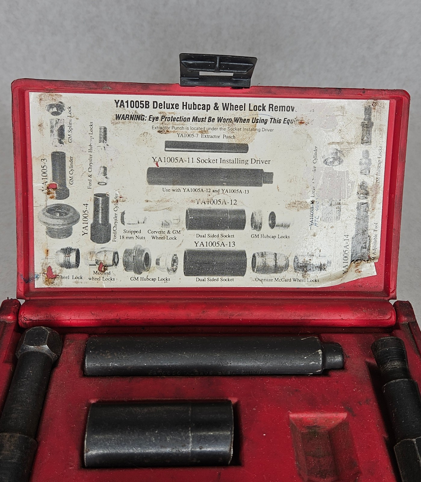 Blue Point YA1005B 5 Piece Deluxe Hubcap & Wheel Lock Remover Set