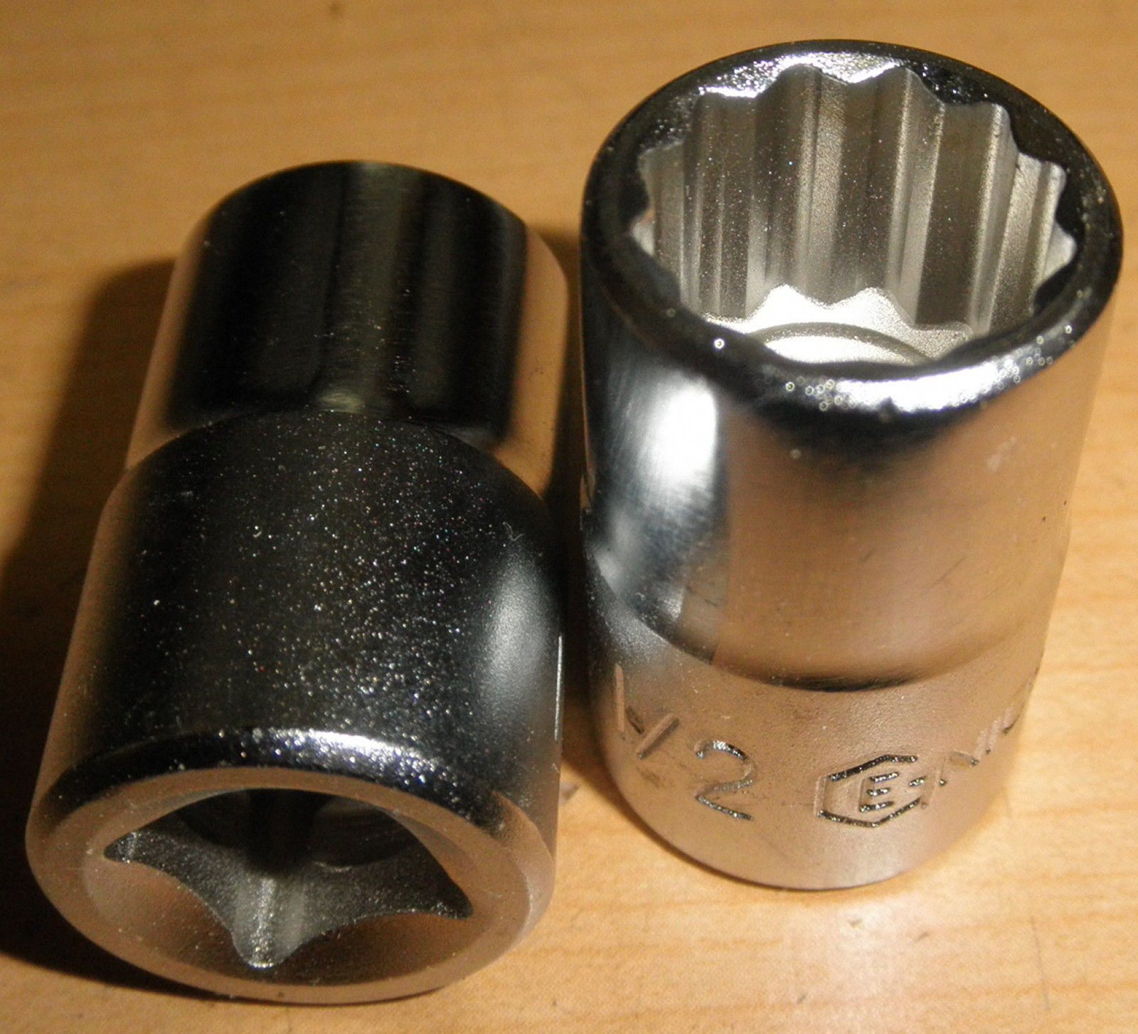 Genius 1/2 Inch Chrome Socket 3/8 Drive12 Point 373216